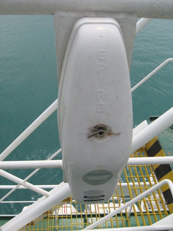 EPIRB fitted on board a vessel - Photo by Sunil Unnikrishnan