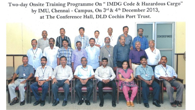 Sitting 3rd from left: Dr. Dr.B.Swaminathan, Faculty-PortManagement, Indian Maritime University